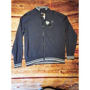 Abstract One NWT Men's Zip Cardigan Sweater Gray‎ Recyclable Material Size Large